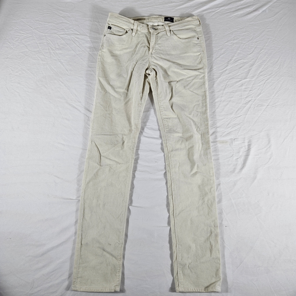 AG Adriano Goldschmied Women's Cream Corduroy Pants